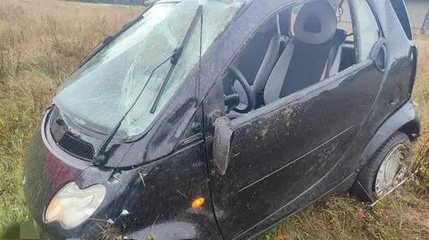 Auto wypadło z drogi, kierowca nie żyje