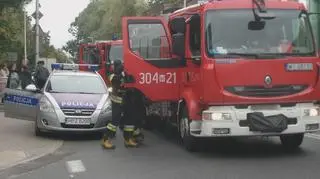 Pożar w mieszkaniu na Dobrej