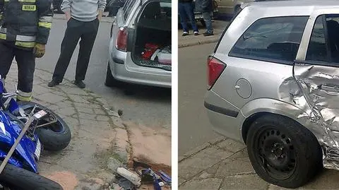 Wypadek motocyklisty na Czarnomorskiej