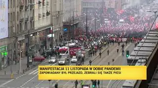 Zapowiadany był przejazd, zebrali się także piesi (wideo archiwalne z 11.11. 2020r)