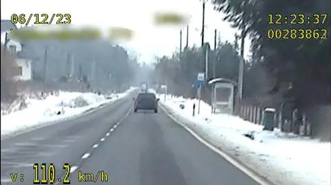 "Mikołajkowy prezent" od policji za 110 km/h w terenie zabudowanym 