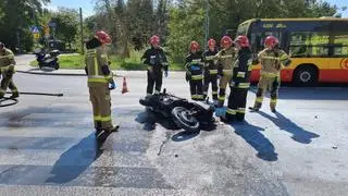 Zapalił się motocykl