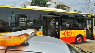 Wypadek z udziałem autobusu na Marywilskiej