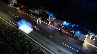 Pożar na autostradzie A2