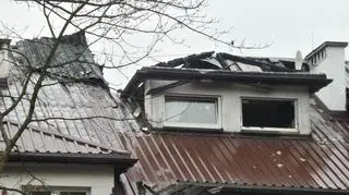 Spalony dach w domu pomocy społecznej