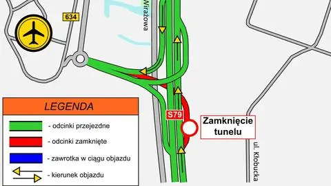 Zamykają zjazd z S79 na lotnisko Chopina
