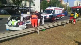 Zderzenie ambulansu z tramwajem