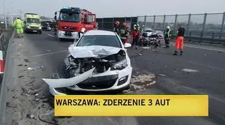 Wypadek na węźle Salomea, relacja reportera tvnwarszawa.pl