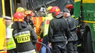 Tir zderzył się z tramwajem