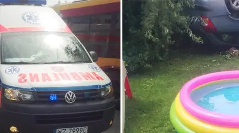 Renault dachowało w ogródku. Sześć osób rannych