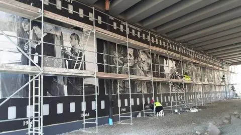 Legendarny filmowy duet trafił na mural. "Projekt powstał w jeden wieczór"