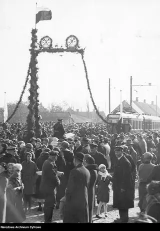 Otwarcie podmiejskiej linii tramwajowej z Górczewskiej do Osiedla Łączność, 22.10.1933