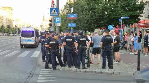 Interwencja policji przy Marszałkowskiej