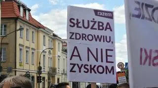 Protest przed ministerstwem zdrowia