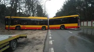 Autobus zatamował ruch na Korkowej