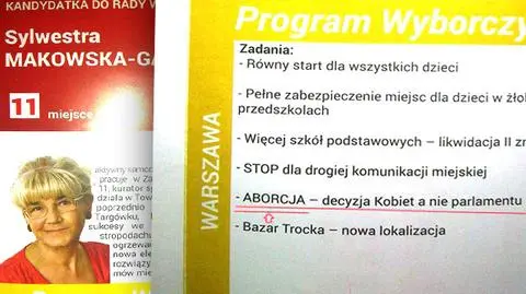 Aborcja w programie wyborczym kandydatki na radną miasta