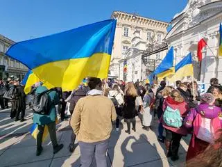 Protest na Krakowskim Przedmieściu 