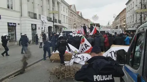 Interwencja policji na Nowym Świecie