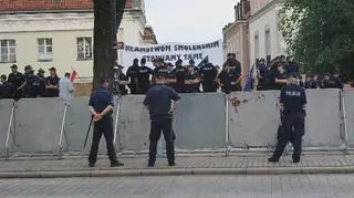 Policja na Krakowskim Przedmieściu 