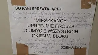 Wymiana komunikatów między gospodynią a mieszkańcami