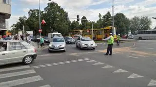 Wypadek na rogu Puławskiej i Madalińskiego