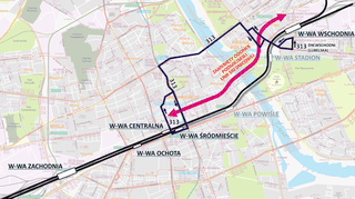 Komunikacja podczas zamknięcia linii średnicowej