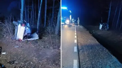 Tragiczna noc na mazowieckich drogach. Trzy wypadki, trzy osoby nie żyją