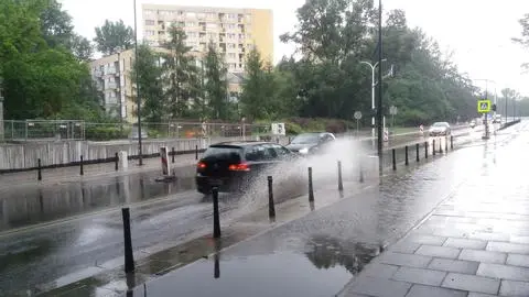 Zalana ścieżka rowerowa na Wybrzeżu Helskim 