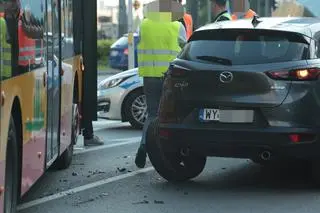 Zderzenie z udziałem autobusu miejskiego na Świętokrzyskiej 