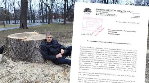Wycinka w Ogrodzie Krasińskich trafiła do prokuratury