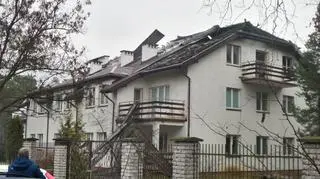 Spalony dach w domu pomocy społecznej