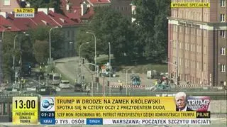 Donald Trump dojechał na Zamek Królewski