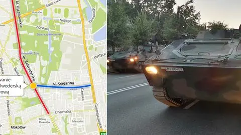 Czołgi zamiast samochodów. Utrudnienia do 18.00