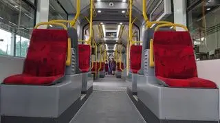 Wnętrze nowego tramwaju Hyundai