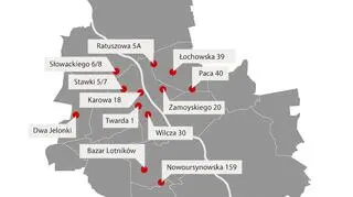 Mapa warszawskich Jadłodzielni 