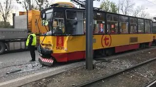 Zderzenie dwóch tramwajów na Woli