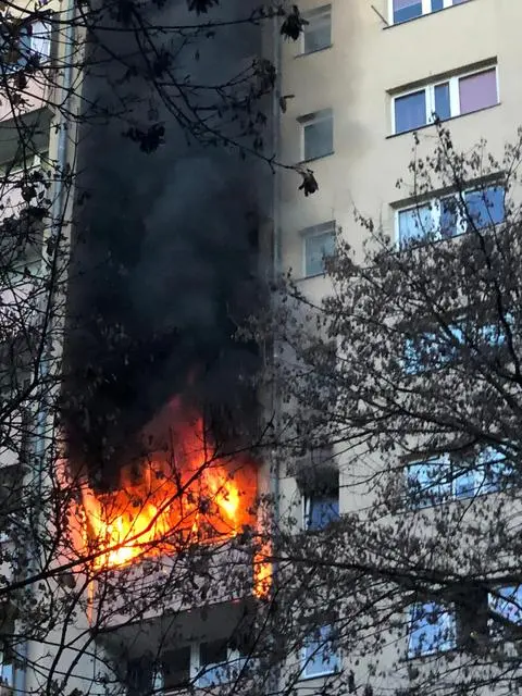 Pożar mieszkania przy ulicy Krępowieckiego