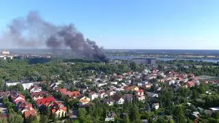 Pożar dachu szpitala w Płocku