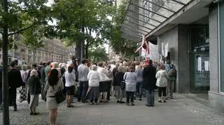 Protest przed TR Warszawa