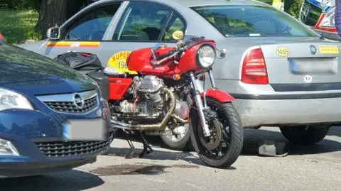 Domaniewska: opel zderzył się z motocyklem