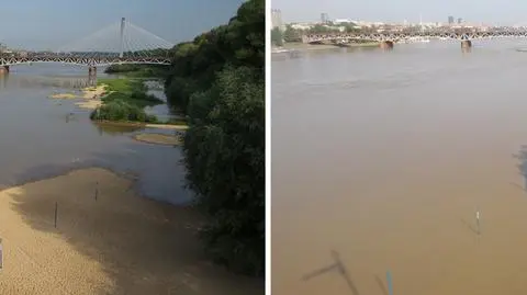 Poziom Wisły wciąż rośnie. Zniknęła plaża przy moście