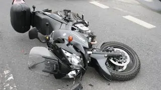 Motocyklista zabrany do szpitala