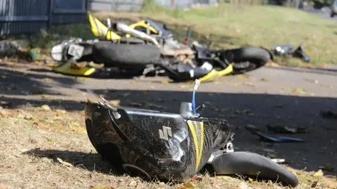 Nietrzeźwy motocyklista rozbił się na terenie uczelni