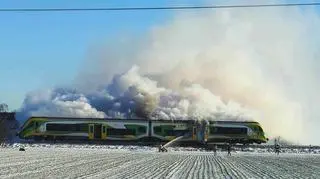 Szynobus spłonął w drodze na przegląd techniczny