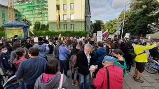 Protest przed siedzibą Straży Granicznej