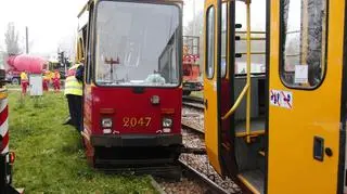 Betoniarka zderzyła się z tramwajem