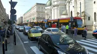 Zablokowany ruch tramwajowy