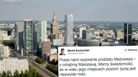 Marszałek Sejmu zapowiada: "Przed nami wyzwanie podziału Mazowsza"