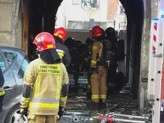 Pożar w kamienicy przy Stalowej