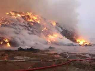 Pożar siana w Chotyczach